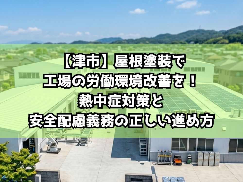 【津市】屋根塗装で工場の労働環境改善を！熱中症対策と安全配慮義務の正しい進め方